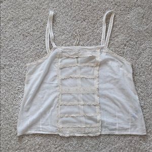 Off white American Eagle crop top